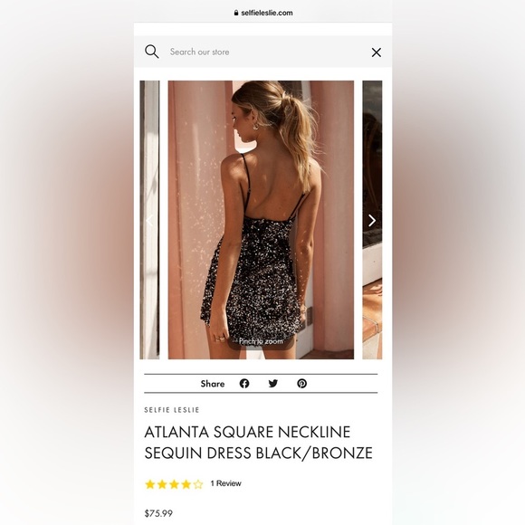 SEXY BLACK SEQUIN DRESS SIZE XS/SM - Picture 4 of 5